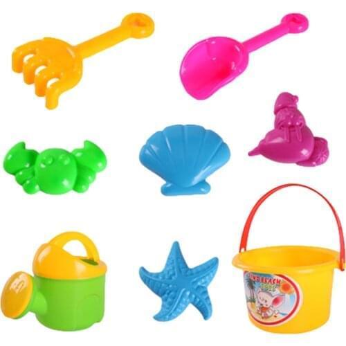 Beach Toys For Kids 8pcs Baby Beach Game Toys Children Sandbox Set Kit Summer Toys For Beach Play Sand Water Game Play Cart