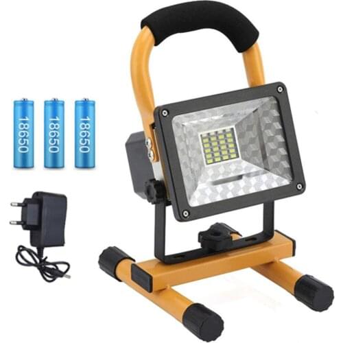 Flood Light Rechargeable LED Floodlight Handheld 2000 Lums Work Light Spotlight Searchlight Camping Lantern Construction Lamp