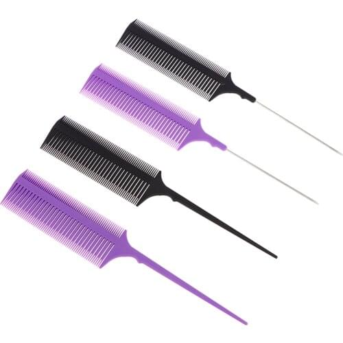 Pick Dyeing Comb Profession Dyeing Comb Hair Brush For Hairdressing Weave Comb Tail Pro-hair Dyeing Comb Weaving Cutting Combs
