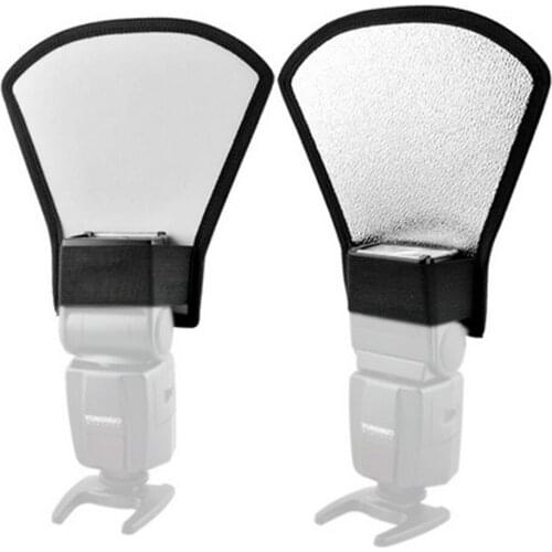 Vanpower 11*18*20cm Camera Flash Diffuser Softbox Silver and White Reflector for Canon 580EX/ for Nikon SB-600/Metz/ for Sony