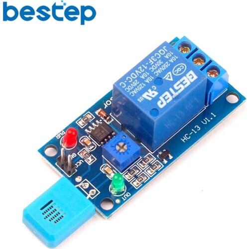HR202 DC 12V 1 Channal 1CH 12V Humidity Sensitive Switch Relay Module Humidity Controller Humidity Sensor Module With Indicator