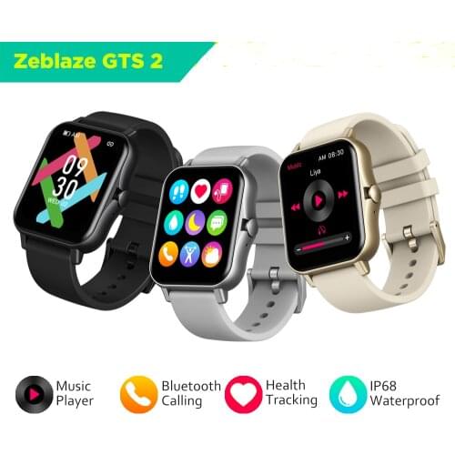 2021 Zeblaze GTS 2 Smart Watch Music Player Make/Receive Call Fitness Tracker Sleep Men Women Sports Watch For IOS&Andriod