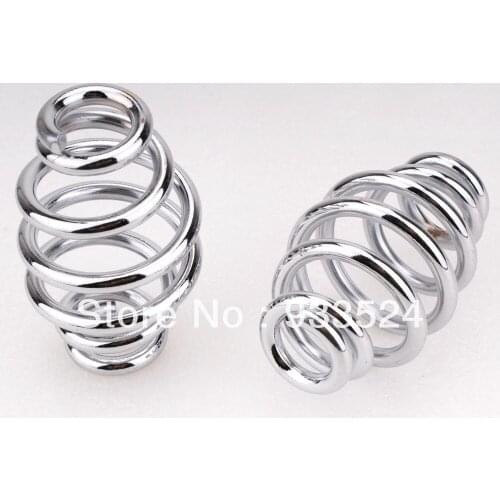 Pair Chrome 3" Barrel Coiled Solo Seat Springs For Harley Honda CB Kawasaki KZ Suzuki KTN Yamaha Triumph Chopper Custom Cruisers