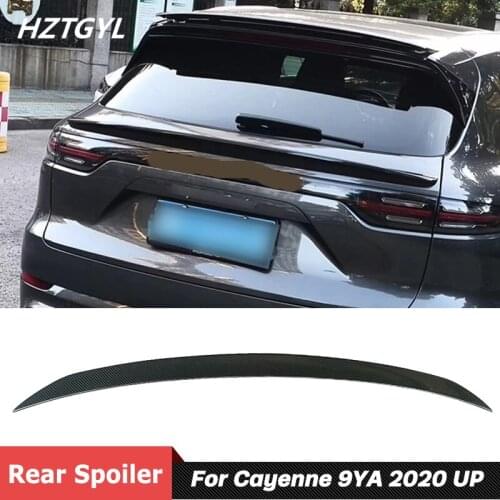T Style Carbon Fiber Or FRP Material Back Wing Rear Spoiler For Porsche Cayenne 9YA Car Body Tuning 2020 Up