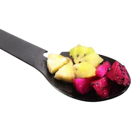 5-in-1 Camping Utensils 2PCS Stainless Steel Multifunction Outdoor Spoon Fork Cutter Bottle & Can Opener Combo Tableware TS2