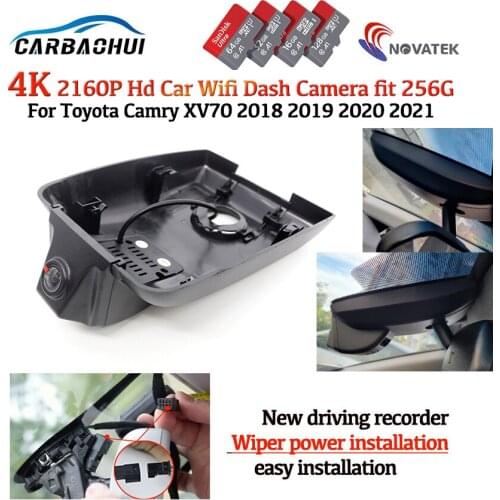 4K hd 2160P New Plug and play Car DVR Video Recorder Dash Cam Camera For Toyota Camry XV70 2018 2019 2020 2021 Night vision HD