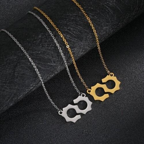 YWSHK 316L Stainless Steel Infinity Pendant Necklace S Shape for Women Girls Wedding Engagement Bijoux Charm Jewelry Wholesale