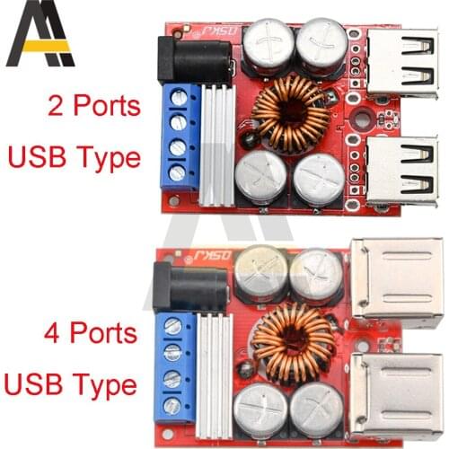 DC-DC Car Charging Step Down Board 8V-35V to 5V Power Buck Converter Power Supply Module 2 4 Ports USB 12V 24V Voltage Regulator