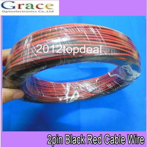 10meters/lot, 22awg PVC Insulated Wire, 2pin Tinned Copper Cable, Electrical Wire For LED Strip Extension Wire CB-22AWG-RB