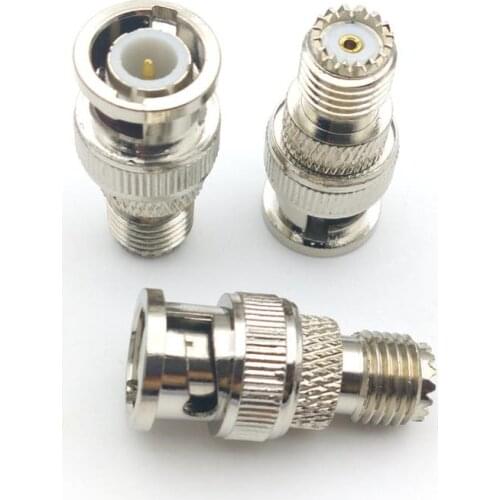 20pcs brass BNC Plug Male To Mini UHF Female Jack RF Connector