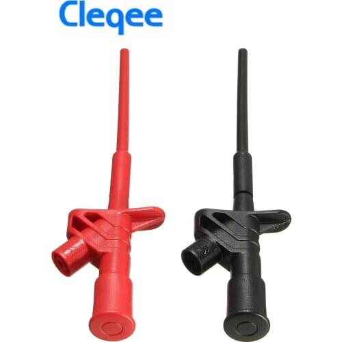 2018 Cleqee P5004 2PCS/Set Insulated Quick Test Hook Clip 1000V 10A High Voltage Flexible Testing Probe Instrument Accessories