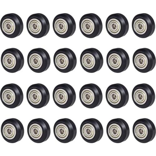 24 Pcs 3D Printer Plastic Linear 625Zz Pom Pulley Wheel with Bearing Gear Ender 3 Pulley for Ender 3 Series 3D Printer