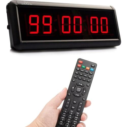 29CM 1.5 Inch LED Display LED Digital Countdown Wall Clock Fitness Timer for Gym Use Stopwatch with Remote Controlled