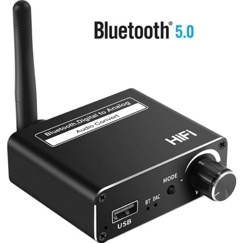 3 In 1 Bluetooth Adapter Bluetooth 5.0 Audio Receiver Fiber Coaxial Digital To Analog Converter HIFI 3.5mm Adapter For Hdtv Box