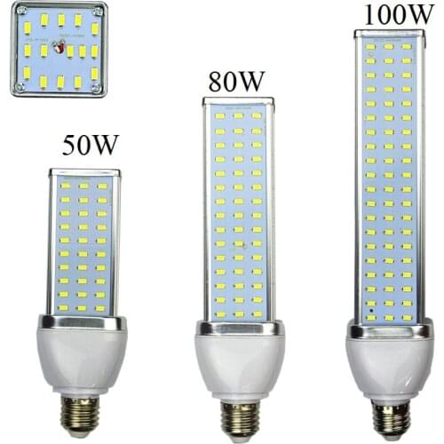 Aluminum alloy 30W 40W 50W 60W 80W 100W LED lamp E27 B22 E40 110V or 220V Corn Bulb High Power energy-saving 5630 5730 SMD light