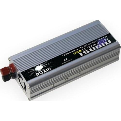 1500W Modified sine wave Car Inverter 12v to 220v 50Hz Auto Inverter Cigarette Lighter Plug Power Converter with USB