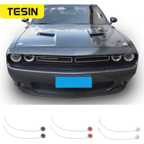 Car Engine Lock For Dodge Challenger Car Engine Hood Latch Lock Catch Decoration Cover Protect For Dodge Challenger+Accessories