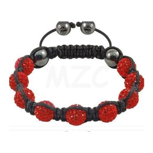Free Shipping LOES 10mm black11micro pave Disco Ball Beads clay crystal Bracelet nkhj5