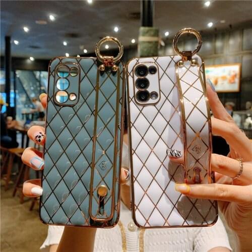 For OPPO Reno 5 Pro case fashion Strap Ring 3d diamond shape silicone cover on oppo Reno5 Case OPPO Reno 5 Pro 5G Capa Bumper