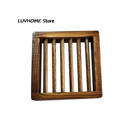 Wooden Natural Bamboo Soap Dishes Tray Holder Storage Soap Rack Plate Box Container Bathroom Japanese Style Soap Soap Box