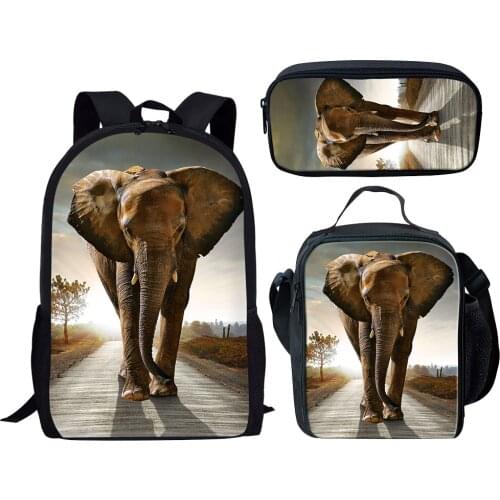 Elephant Children Boy and Girl School Backpack Child Print Animal Book Bags Kids Premary Bag Toddle Kindergarten Organzier