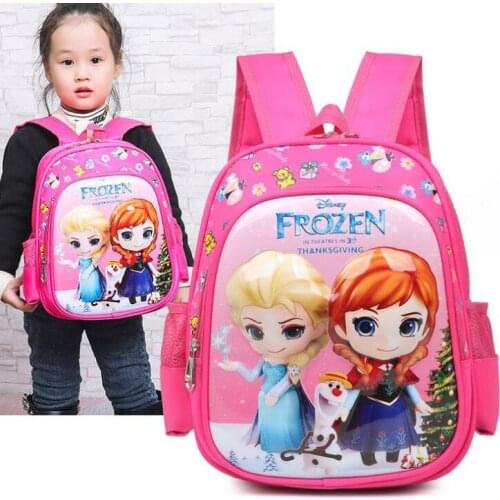 Disney Frozen kids cartoon Elsa Anna schoolbag girls princess cute school bag Kindergarten backpacks little Boys Girls Baby Bag