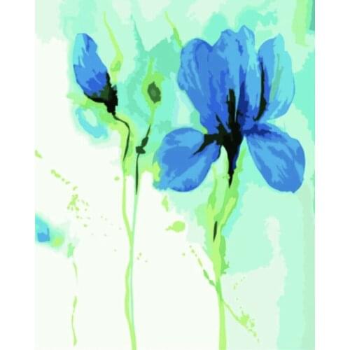 DIY 40X50 Oil Painting By Numbers Beautiful lotus paint by numbers On Canvas Home Decor Digital Painting chrismas