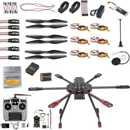 DIY Q705 RTF Helicopter DIY Racing Drone Kit T18 PRO /AT9S/FS-i6/AT10 Remote Control APM /PIX Flight Control 40A ESC Parts
