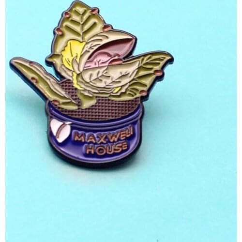 Potted plants Enamel Pins plant Cabbage maxweli house Badges Brooches Clothes Hat bag Lapel Pins Jewelry gift for women kids