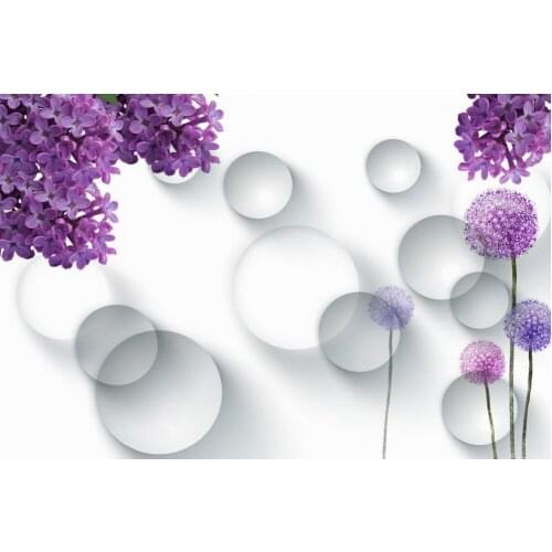 Photo wallpaper custom wallpaper Landscape wallpaper murals TV backdrop of purple lavender Home Decoration