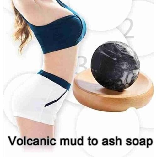 Volcanic Clay Coffee Slimming Soap Bar Skin Whitening Body Clear Mineral Mud Cleansing Body Slimming Soap Handmade Soap