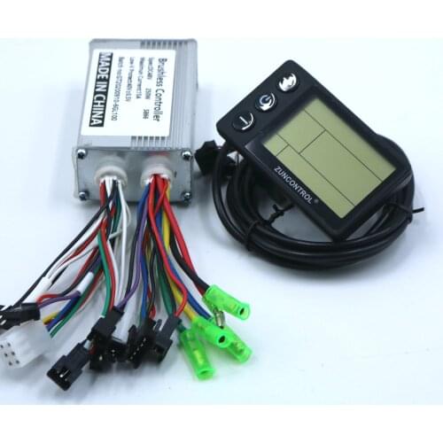 GREENTIME 24V/36V/48V 250W BLDC motor controller E-bike brushless speed driver and S866 LCD Display one set