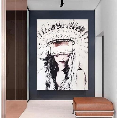Indian Style Impression Retro Art Canvas Painting Wall Poster and Prints Pictures for Living Room Home Decor Quadros Wall Decor