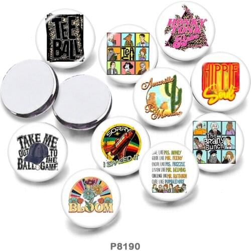 Words 12mm/18mm/20mm/25mm/30mm Round Glass Cabochon Flat Back Making Findings P8190