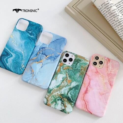 Marble Shiny Phone Case for iPhone 12 11 Pro Max XR XS MAX Hard Pc Green Pink Luxury Cases for iPhone 6s 7 8 Plus Covers Fashion