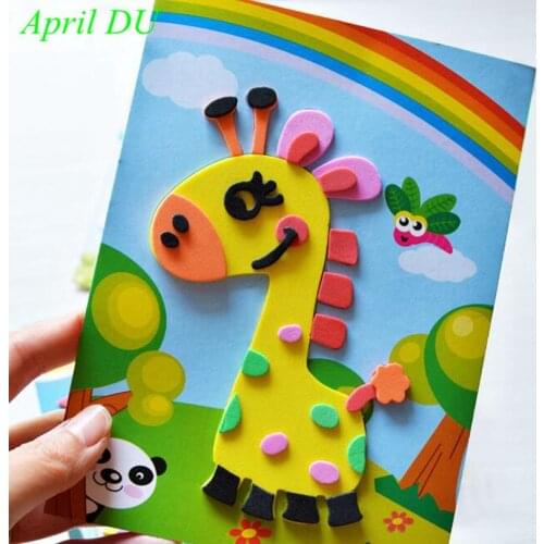 April Du New Eva Foam Sticker Kids DIY Art Craft Handicrafts Materials Preschool Education Puzzle Toy, 20 Pictures Mix Ship