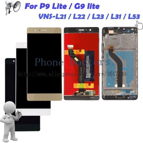 Full LCD DIsplay + Touch Screen Digitizer Assembly + Frame Cover For Huawei P9 Lite / G9 lite VNS-L21 / L22 / L23 / L31 / L53