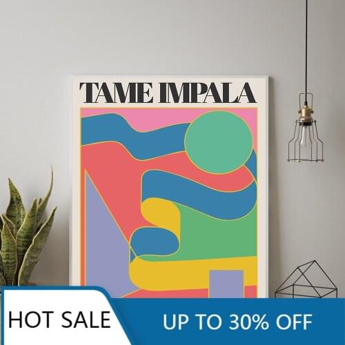 Tame At Glastonbury Gig Poster Vintage Colorful Canvas Painting Retro Wall Decor Pictures for Posters Aesthetic Room Decortaion