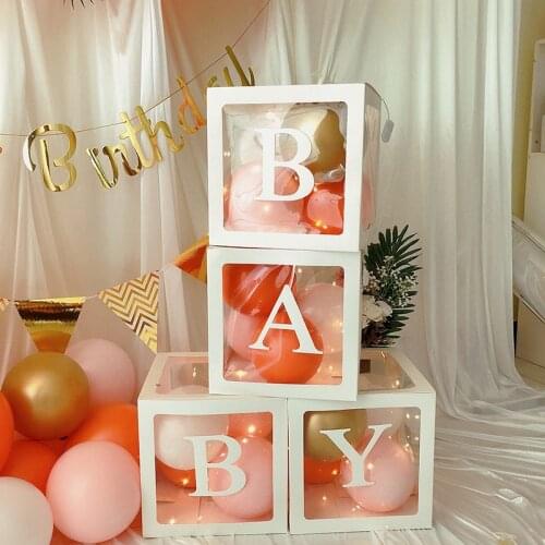 Transparent Mailbox New Year Baby Birthday Party 1 Year Custom Name Decoration Diy Baby Transparent Mailbox Baby Party Dress Up