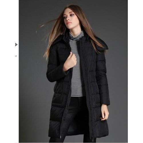 Removeble Hood Women Winter Down jacket Big Pockets Winter Jacket Thick Down Jacket