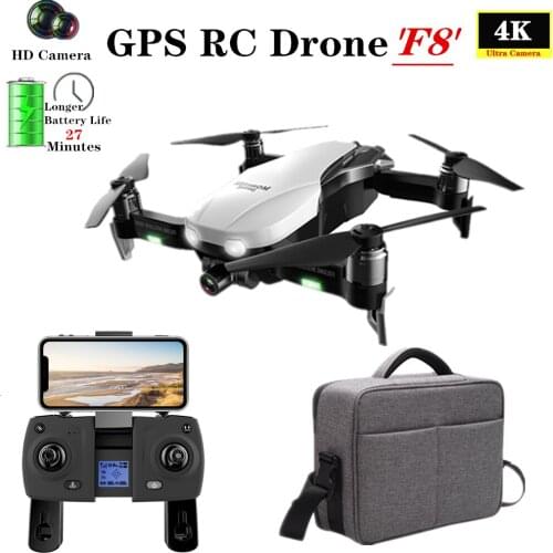 RC Drone F8 GPS Drone with Wifi FPV 4K HD Camera Brushless Quadcopter Distance 1200m Fly 27 Mins VS F11 K1 SG906 X12 Dron