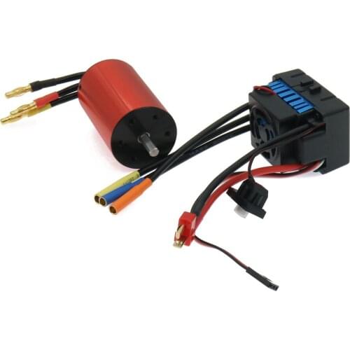 RCAWD 60A Waterproof Esc Electronic Speed Controller+3660 Kv2500 Brushless Inrunner Motor Combo For Rc Hobby Model Car Boat Hsp