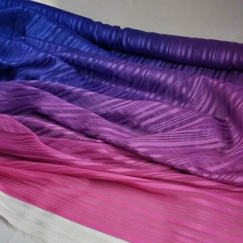Ombre dancing dress cosplay Fabric gradient Metallic Chiffon Scarf Dropping Glossy DIY sewing fabric