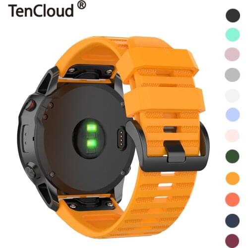 Silicone wristband for Garmin Fenix 6X GPS/6X PRO/5X Sapphire watch accessories replacement strap adjustable easy install belt