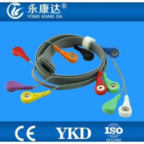 Compatible BI Holter medical ECG cable,BI 9800 10lead holter cable,IEC.Snap