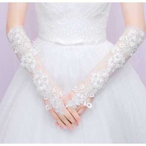 Bridal Korean Style Gloves Wedding Gloves Wedding Dress Wedding Gloves Wholesale 028