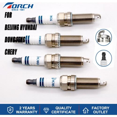 NGK SILZKR6B10E Iridium Spark Plug Replacement Torch Brand TORCH LDK7RAIU Denso IXUH22 Fit for BEIJING HYUNDAI DONG FENG CHERY