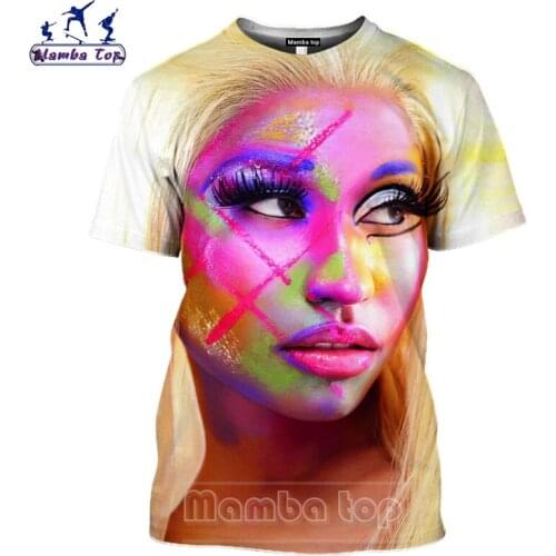 Mamba Top Nicki Minaj T Shirt Men Summer Flaming Lips 3D Print Goddess Singer Concert Bikini Exposed Model Cosplay Women Tshirt