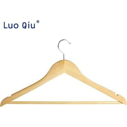Solid wood wardrobe clothes hanger anti-slip clothes hanging upscale trousers clothes hangers