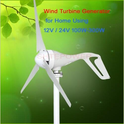Easy installation windmill 100W 12V 24V three phase ac Small Home application 100watts Wind Turbines Generator